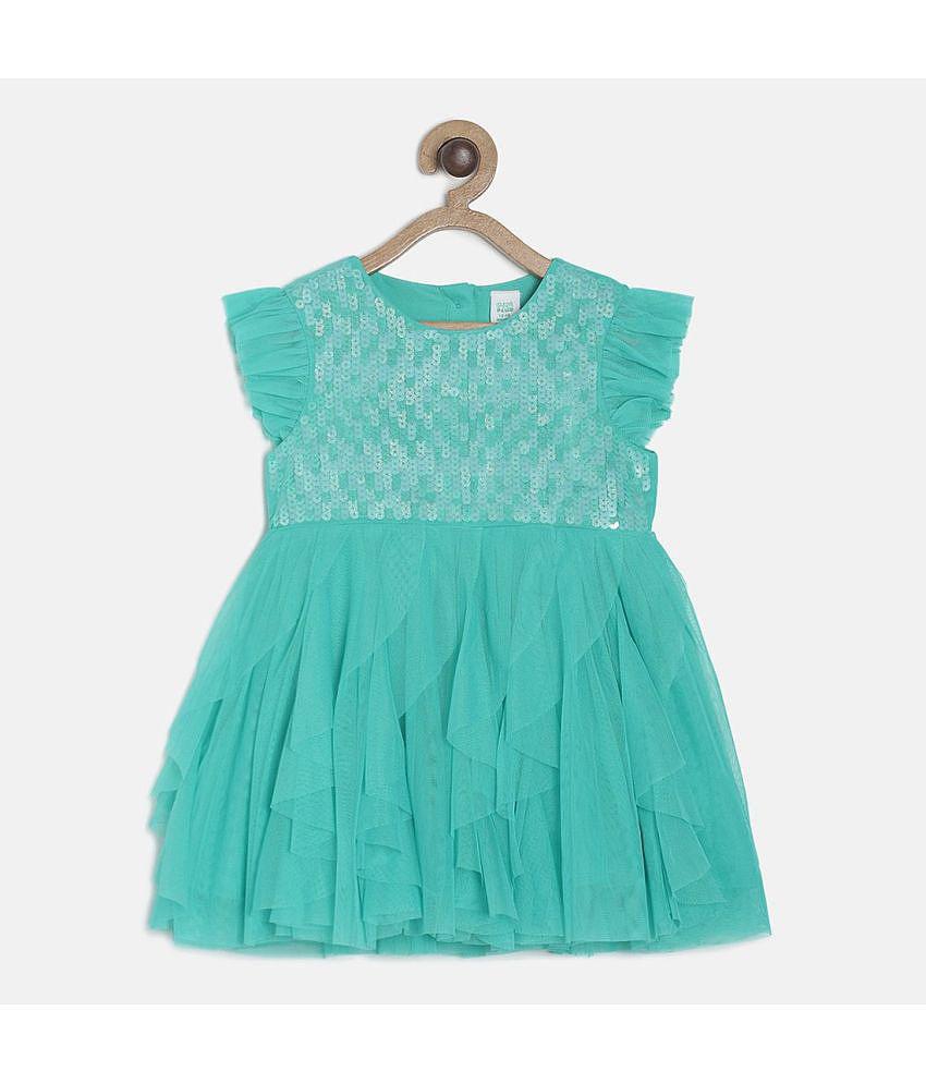 Buy Online Miniklub Retail Private Limited MINI KLUB - Blue Polyester Baby Girl Frock ( Pack of 1 ) - None