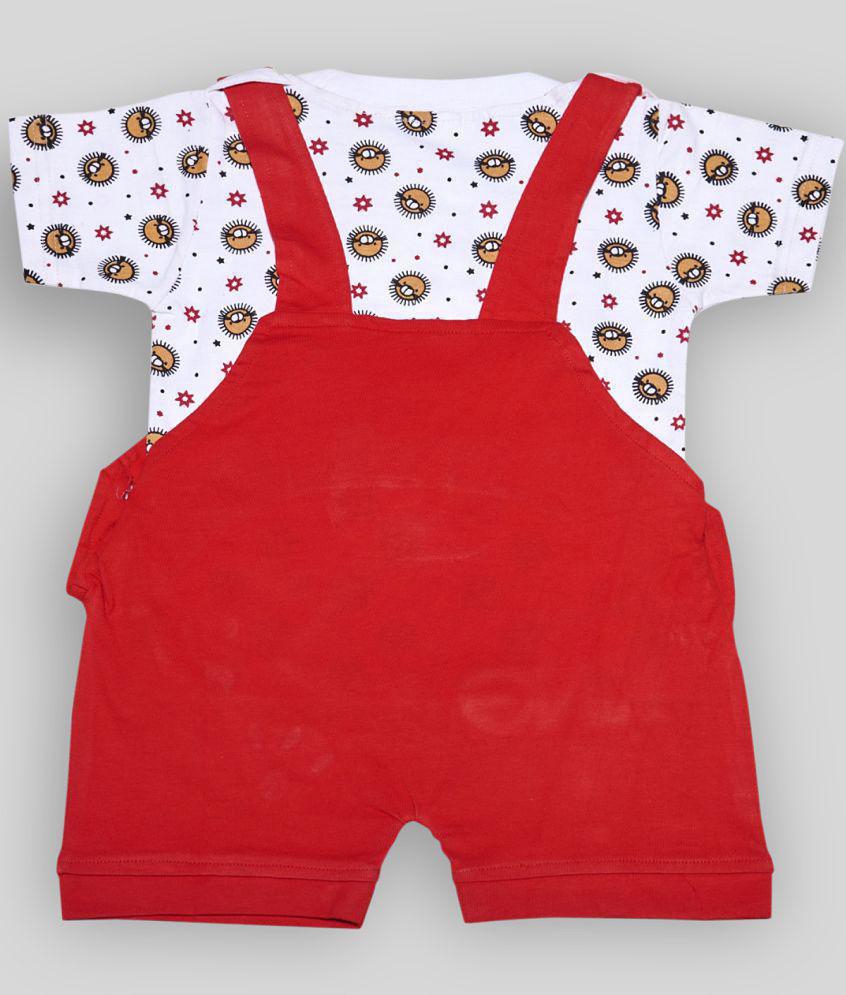 Latest Women babeezworld Dungaree for Boys & Girls Casual Printed Pure Cotton-(Multicolour,9-12 