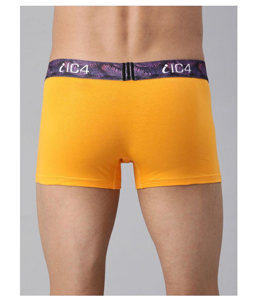 IC4 - Multicolor Cotton Blend Men's Trunks ( Pack of 2 ) - S