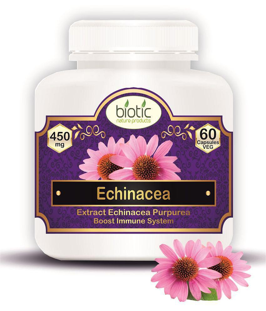 Biotic Echinacea Capsules Extract 450mg Veg Capsules 60 no.s