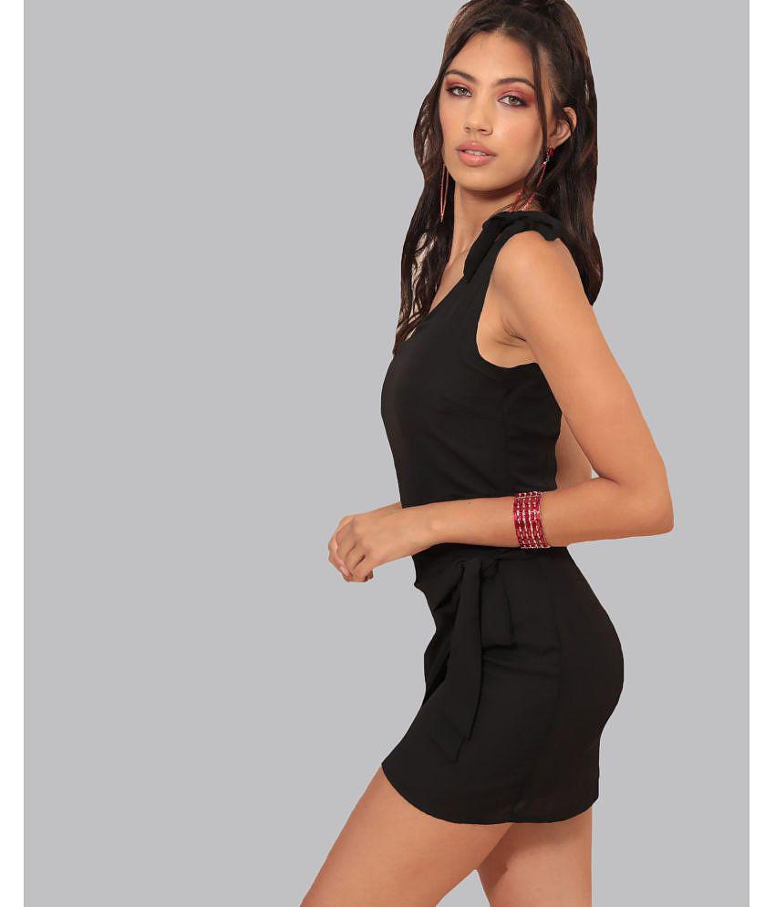Sophisticated Men Addyvero - Black Cotton Blend Women''s Bodycon Dress ( Pack of 1 ) - None 2025