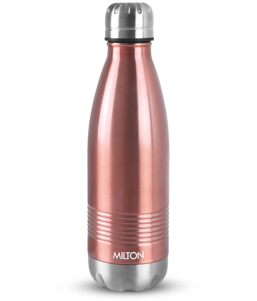 Milton Duo DLX 500 Thermosteel 24 Hours Hot and Cold Water Bottle, 500 ml, Rose Gold - Pink