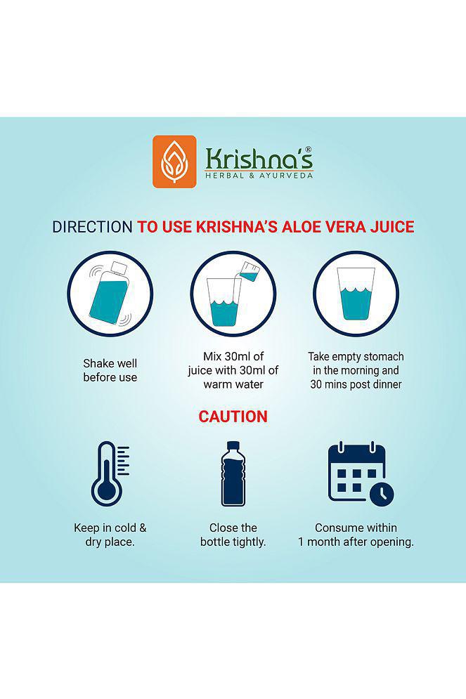 Krishna's Herbal & Ayurveda Aloe Vera Juice 1000ml ( Pack of 2 )