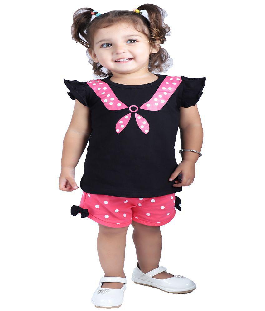 New Men CATCUB Girl's Cotton Top & Shorts / hot pants (Black) - None 2025 at ShopCircuit | ONDC