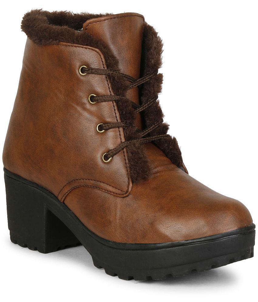 Ishransh - Brown Women's Ankle Length Boots - None