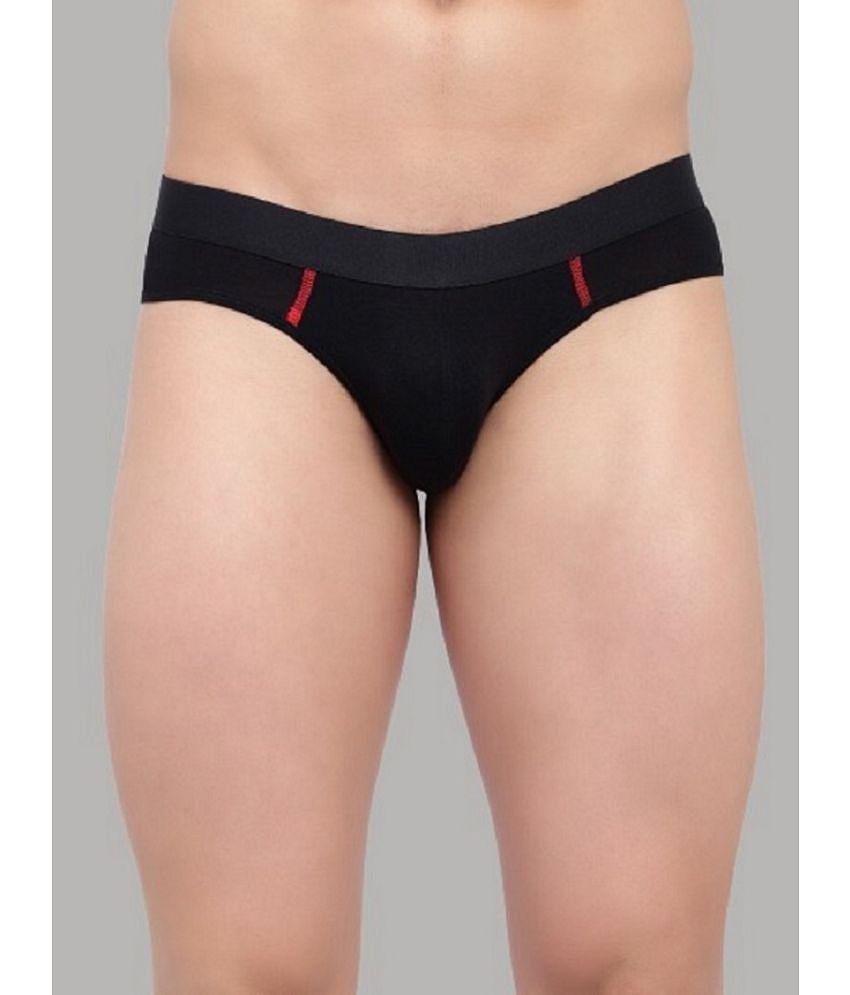 Bruchi Club - Black Bamboo Men Briefs Modal Men's Briefs ( Pack of 1 ) - None