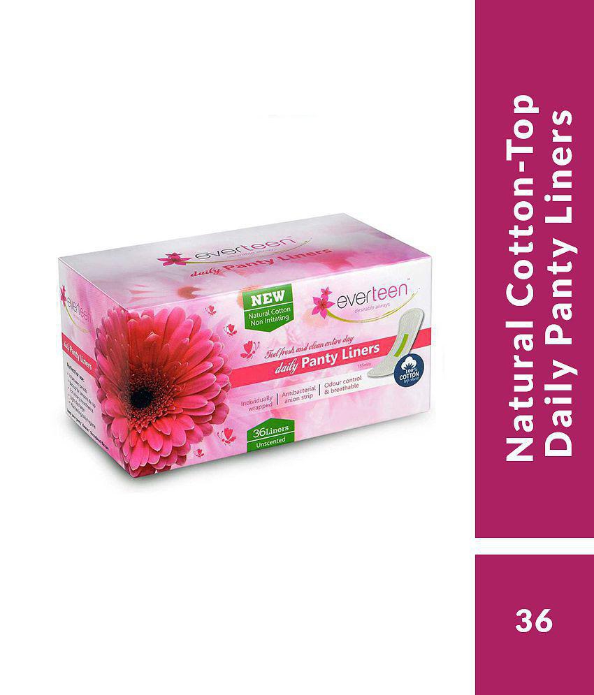 everteen Daily Panty Liners With Antibacterial Strip for Light Discharge & Leakage in Women - 1 Pack (36pcs)