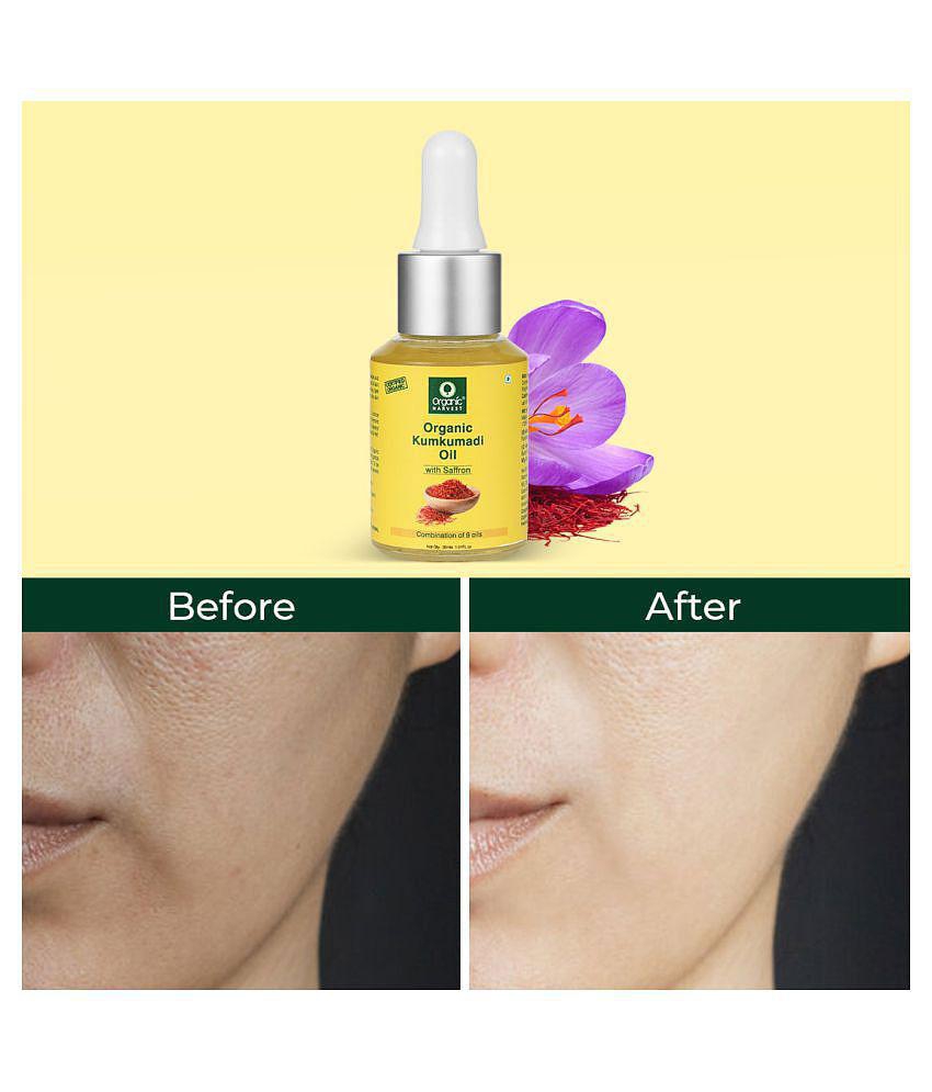 Organic Harvest Kumkumadi Tailam Face Oil with Saffron for glowing Skin, Moisturizer, Improving Texture - 30ml