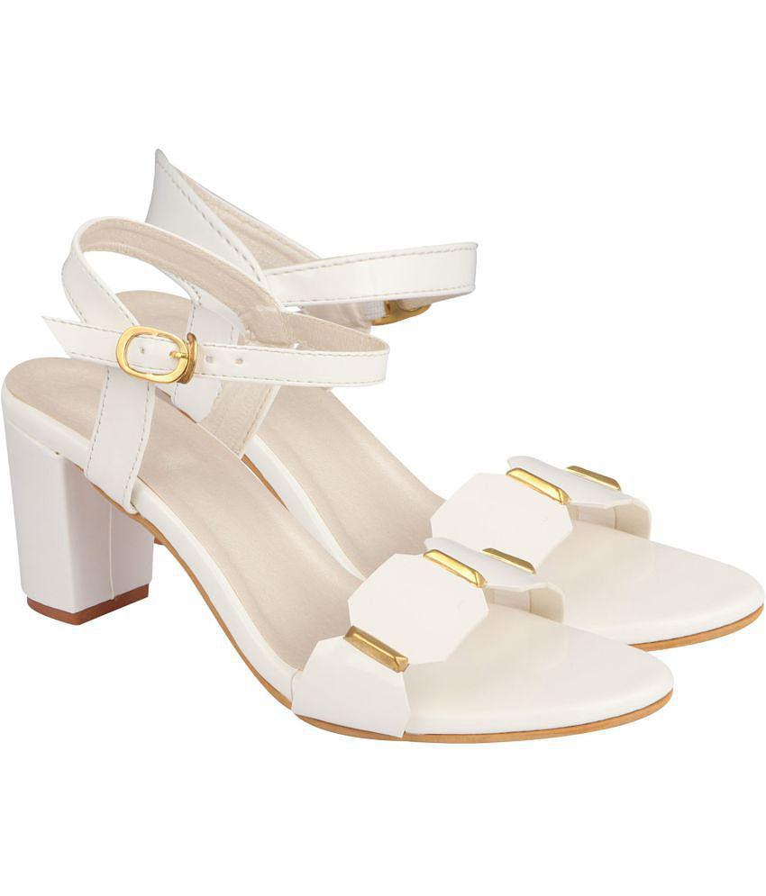 Shoetopia - White Women''s Sandal Heels - None