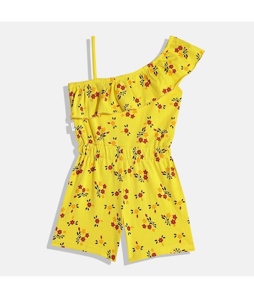 Luxurious Men CATCUB - Yellow Cotton Girls Jumpsuit ( Pack of 1 ) - None 2025 at ShopCircuit | O