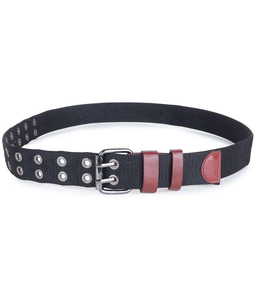 Affordable Men Zacharias - Black Canvas Mens Casual Belt ( Pack of 1 ) - None 2025 at ShopCircui