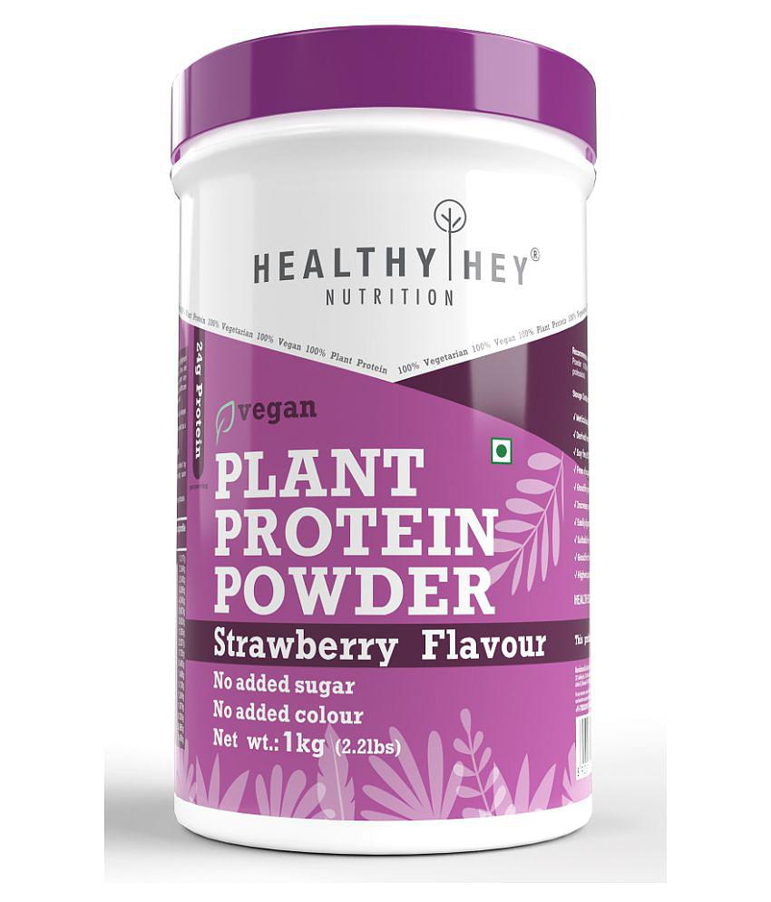 HEALTHYHEY NUTRITION Plant Protein Powder Strawberry 1 kg