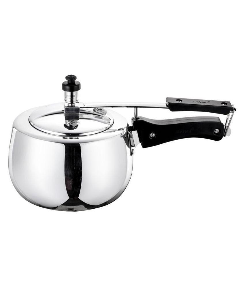 Goodflame Handi 3 Ltr. Pressure Cooker(Induction Base,Silver)