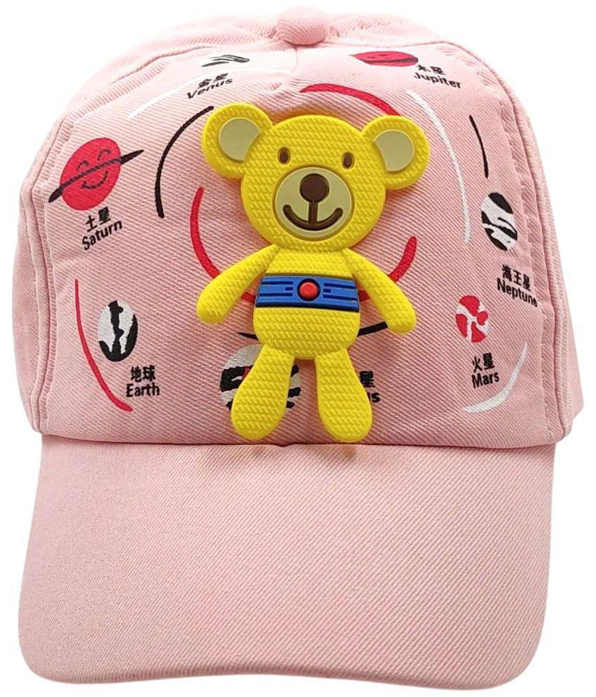 Buy Online Garg Store Zacharias Girl's Kids Cotton Beret Golf Cap kc-25 (Pink_1-4 Years) (Pack of 1) - None