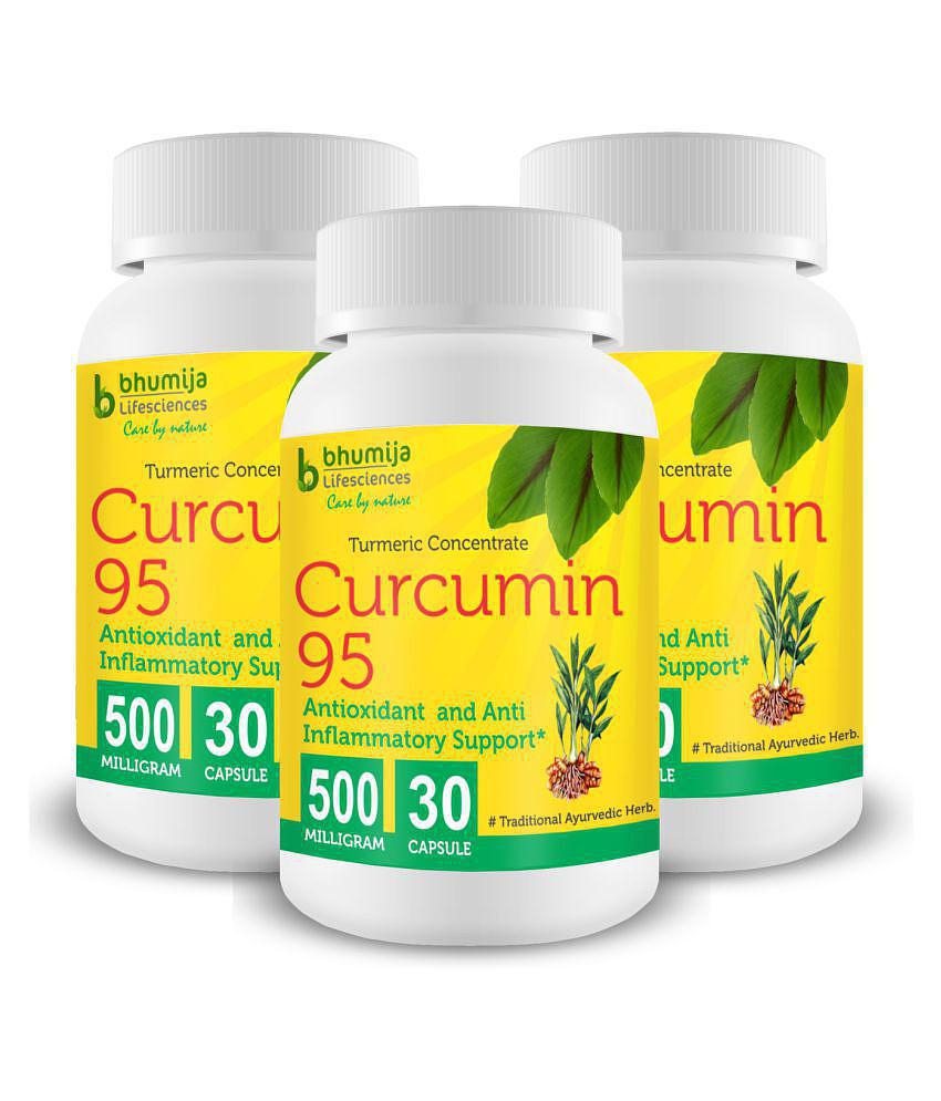 BHUMIJA LIFESCIENCES Curcumin Capsules 90 no.s Pack of 3