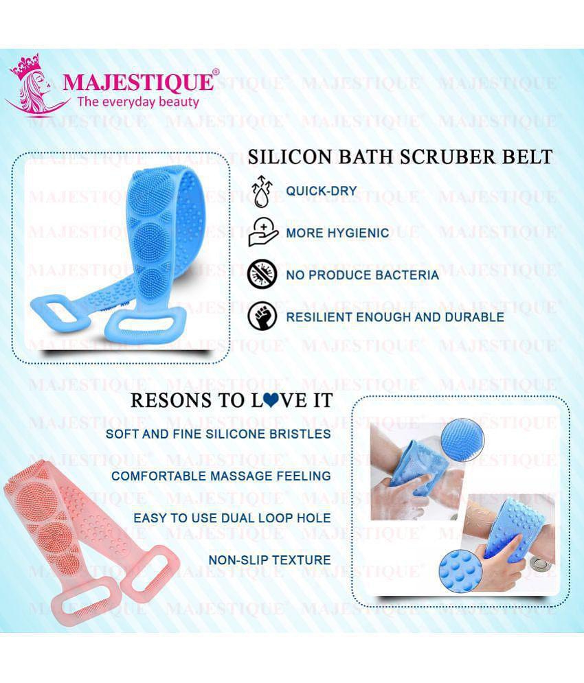 Majestique Silicone Bath Body And Skin Brush Belt Easy To A Clean Color May Vary