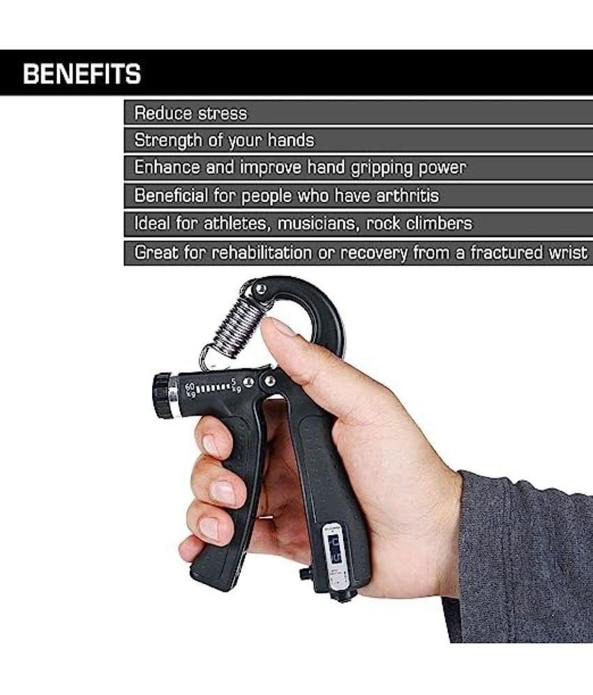 HSP ENTERPRISES Adjustable Hand Grip with Smart Counter | Resistance   Hand Power Gripper for Home & Gym Exercise - Assorted