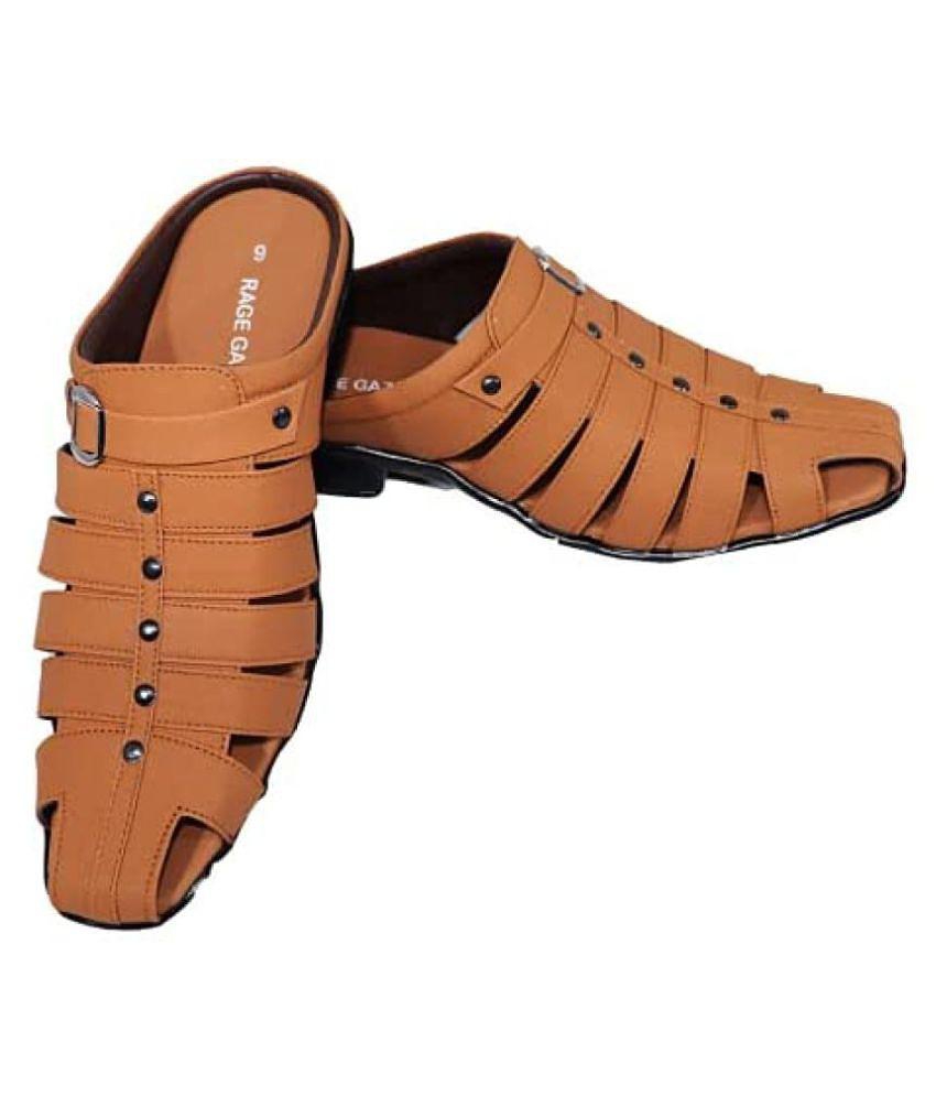 Premium Men RAGE GAZE - Tan  Men's Sandals - 9 2025 at ShopCircuit | ONDC