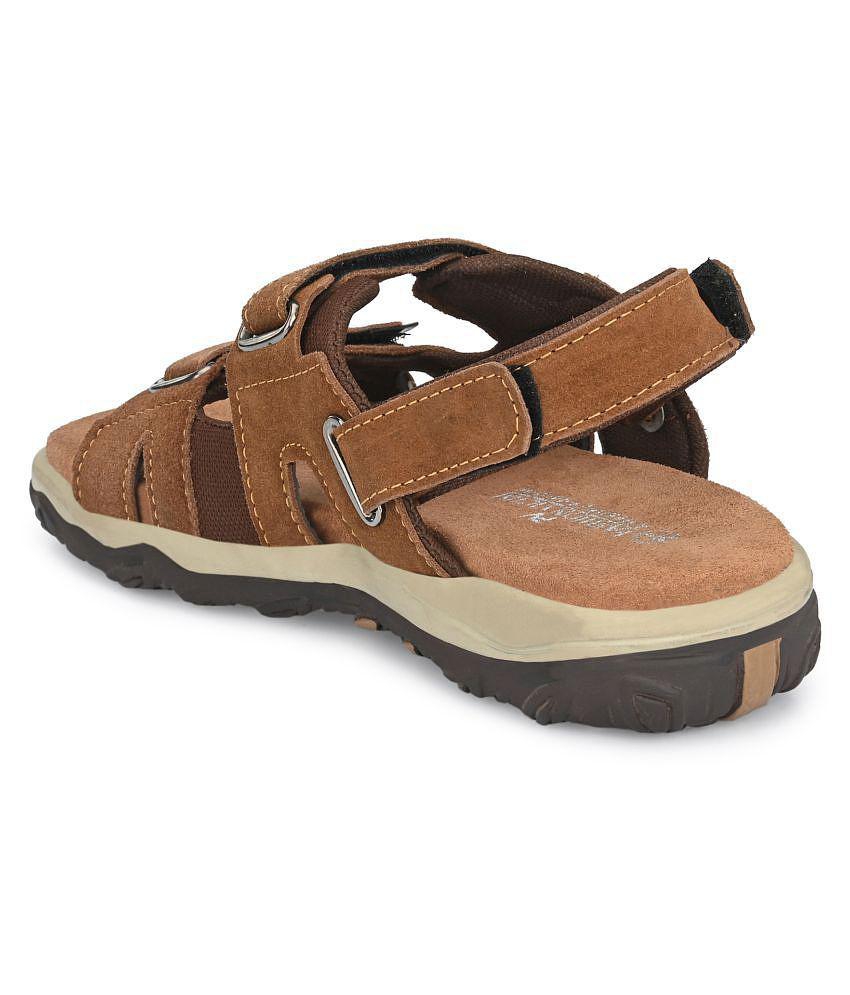 Best Men Fashion Victim Tan Suede Floater Sandals - 6 2025 at ShopCircuit | ONDC