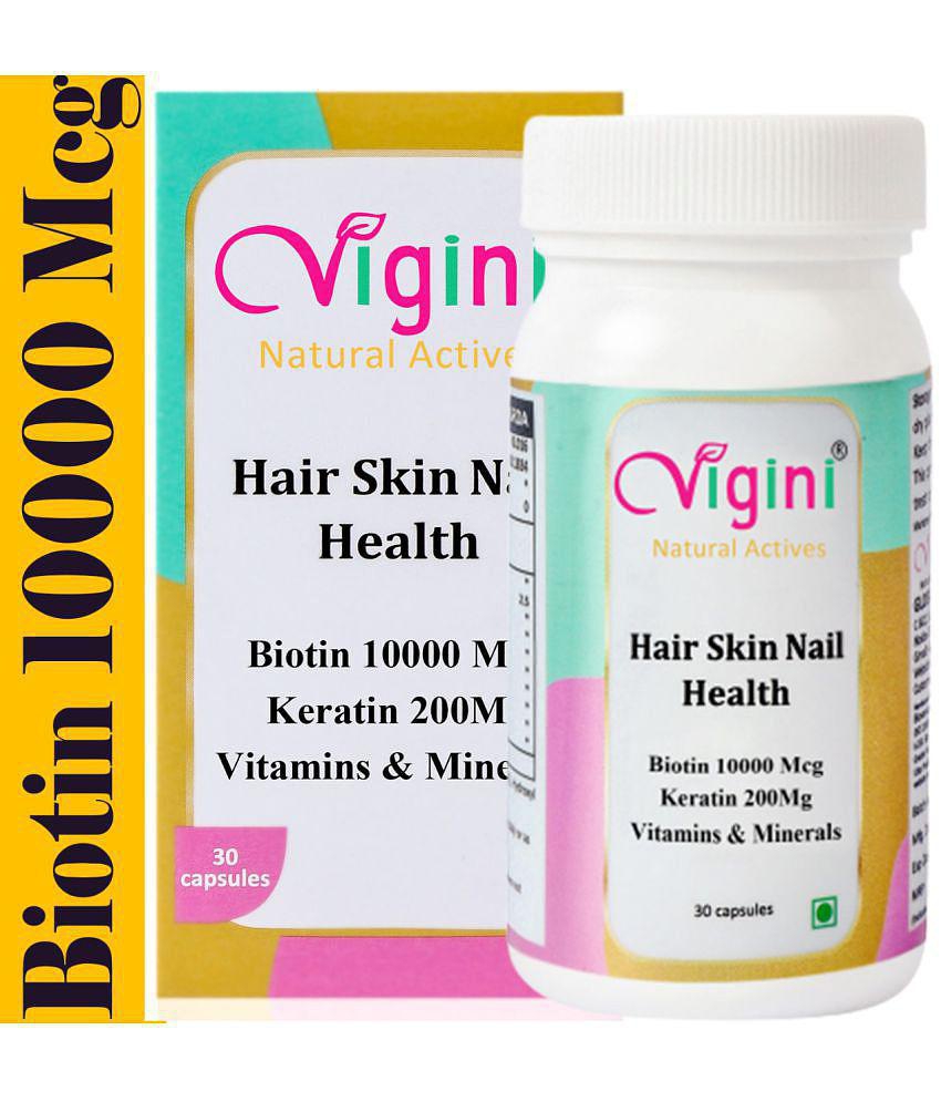 Vigini Hair Nail Brittleness Biotin 10000 mg Vitamins Capsule