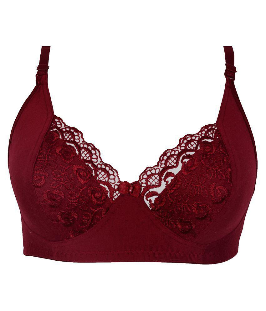 Affordable Men Kiran Enterprises Cotton Minimizer Bra - Maroon - None 2025 at ShopCircuit | ONDC