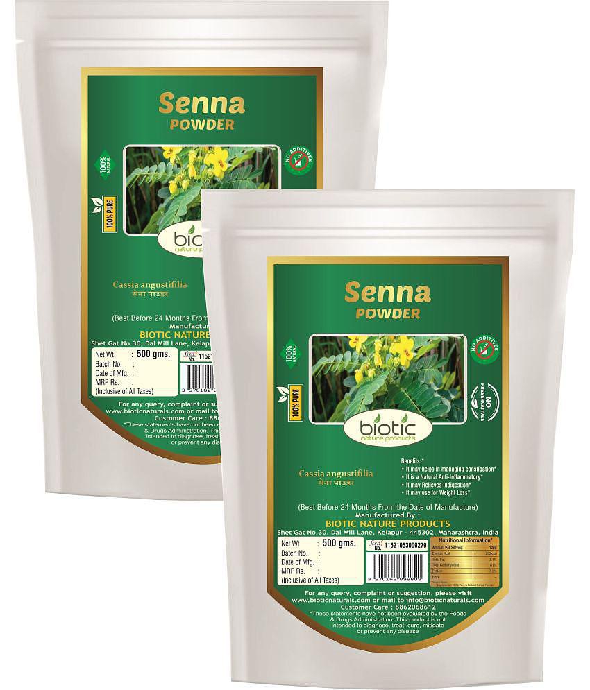 Biotic Sonamukhi Leaves Powder - Sanay Patti Powder 1 kg Pack of 2