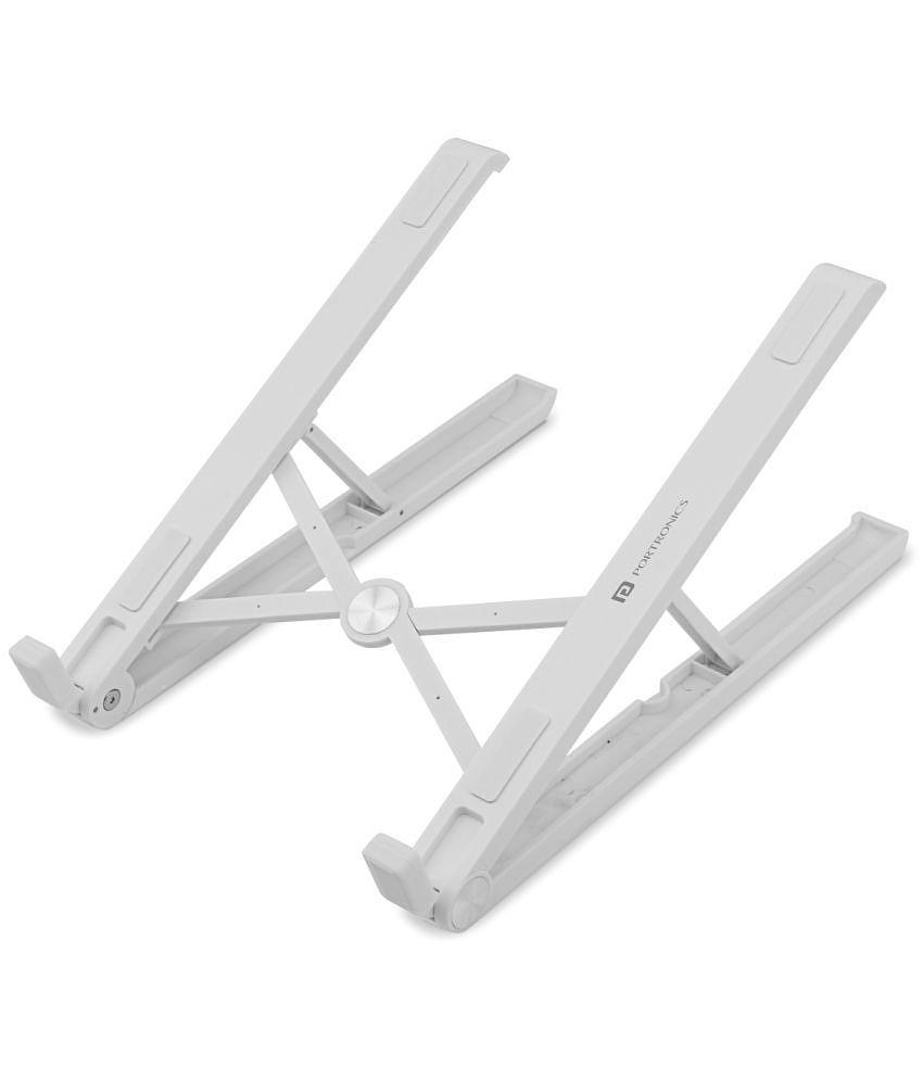 Portronics My Buddy Flip:Portable Laptop Stand ,White (POR 1309)