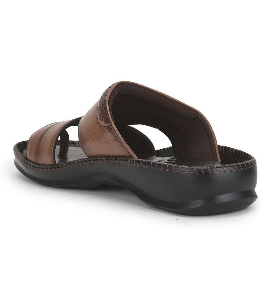 Chic Men Liberty - Tan Men's Leather Slipper - None 2025 at ShopCircuit | ONDC