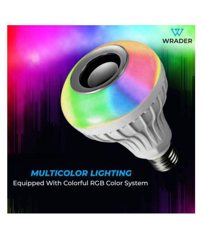 WRADER Smart Music Bulb With Remote Wall Light White - Pack of 1