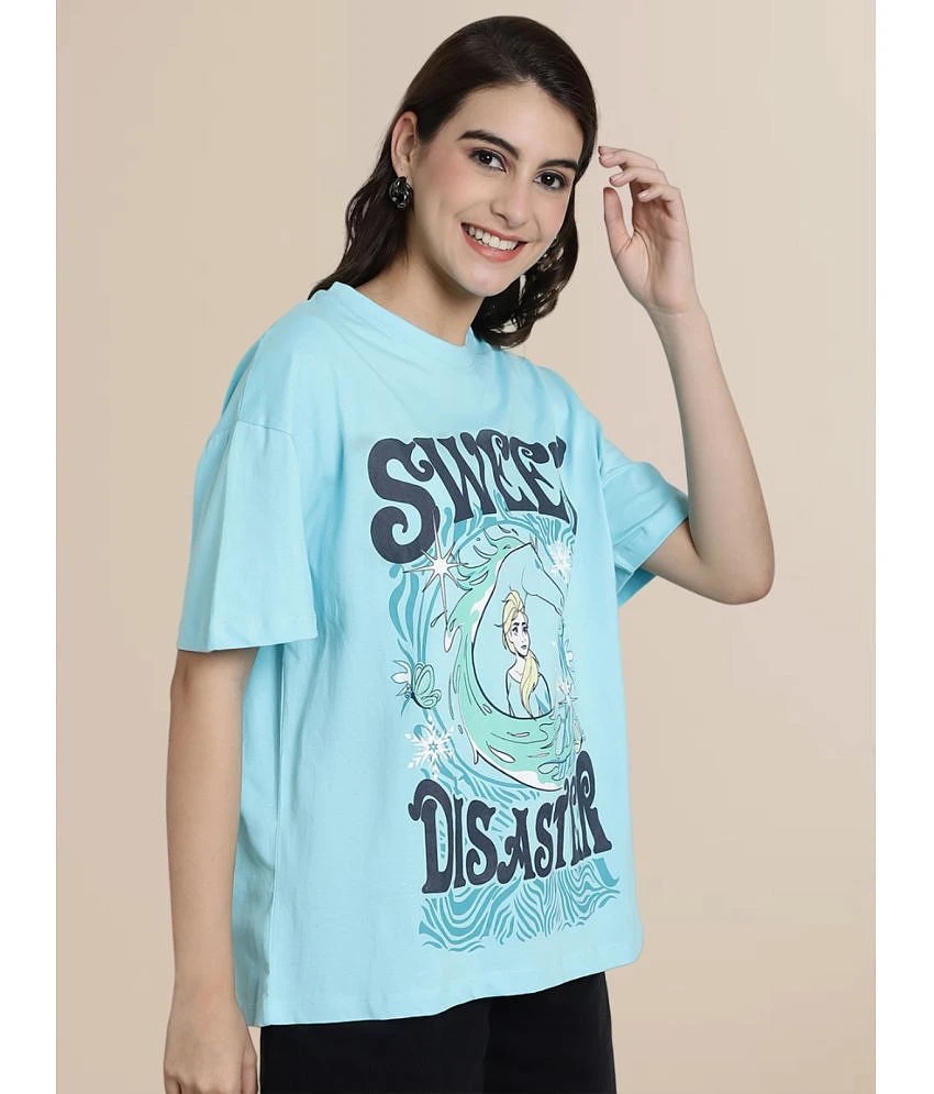 Chic Women Fabflee Light Blue Cotton Loose Fit Womens T-Shirt ( Pack of 1 ) - None 2025 at ShopC