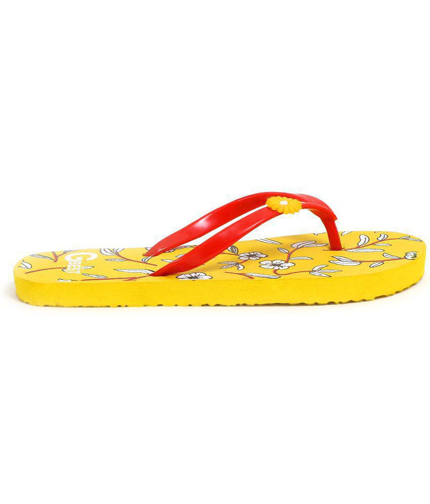 G Best - Yellow Women''s Flip Flop - None