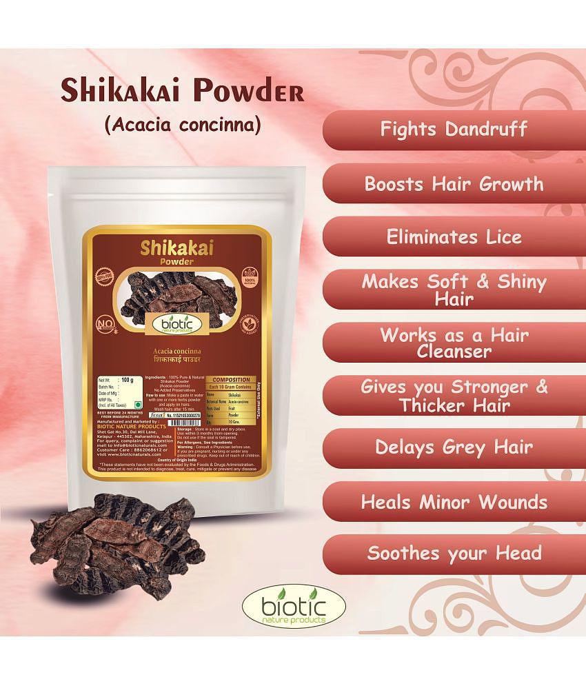 Biotic Shikakai, Amla, Reetha,  Bhring raj, Hibiscus Powder (100 gms Each) 500 gm