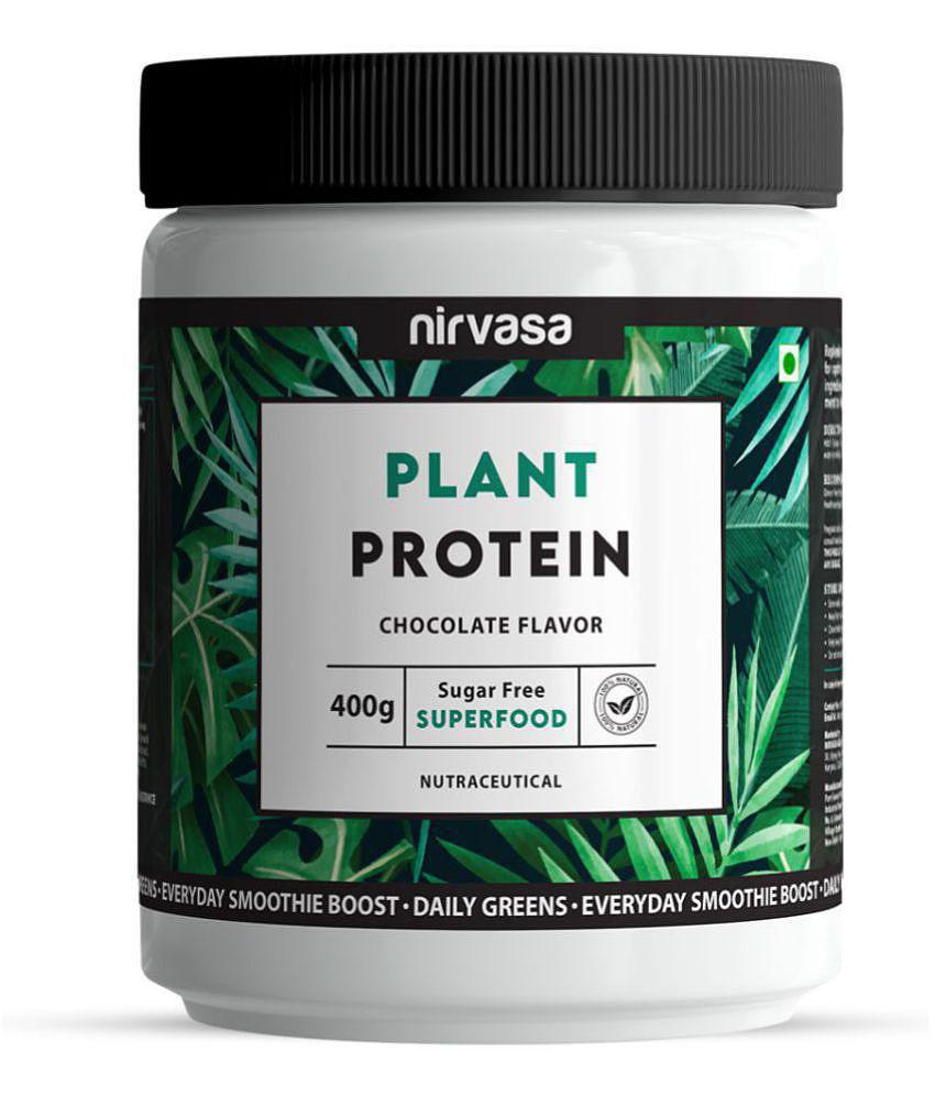 Nirvasa Plant Protein Powder for Men & Women, Superfood with Protein Blend, Digestive Blend and Vegetable Blend, enriched with Pea Protein (1 X 400 g)