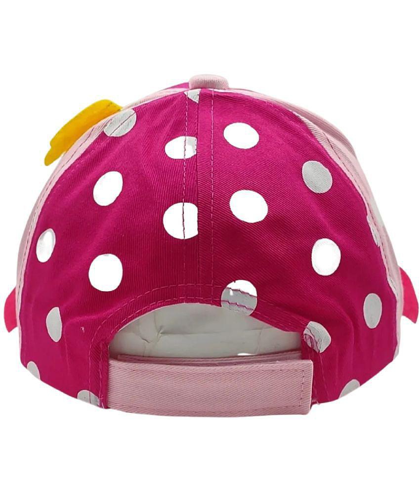 Exclusive Men Zacharias girl's Kids Cotton Cap kc-05 (Pink_1-4 Years) (Pack of 1) - None 2025 at