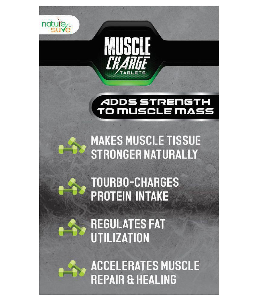 Nature Sure Muscle Charge Tablets for Strength & Protein Absorption - 1 Pack (60 Tablets)