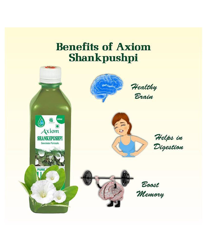 Axiom Shankhpushpi 500ml (Pack of 2)|100% Natural WHO-GLP,GMP,ISO Certified Product