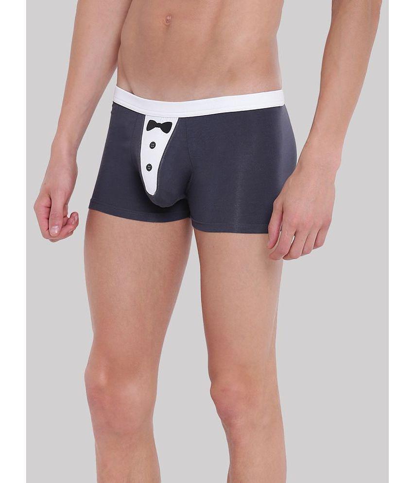 Affordable Men La Intimo - Light Grey LITR005 Cotton Blend Mens Trunks ( Pack of 1 ) - None 2025