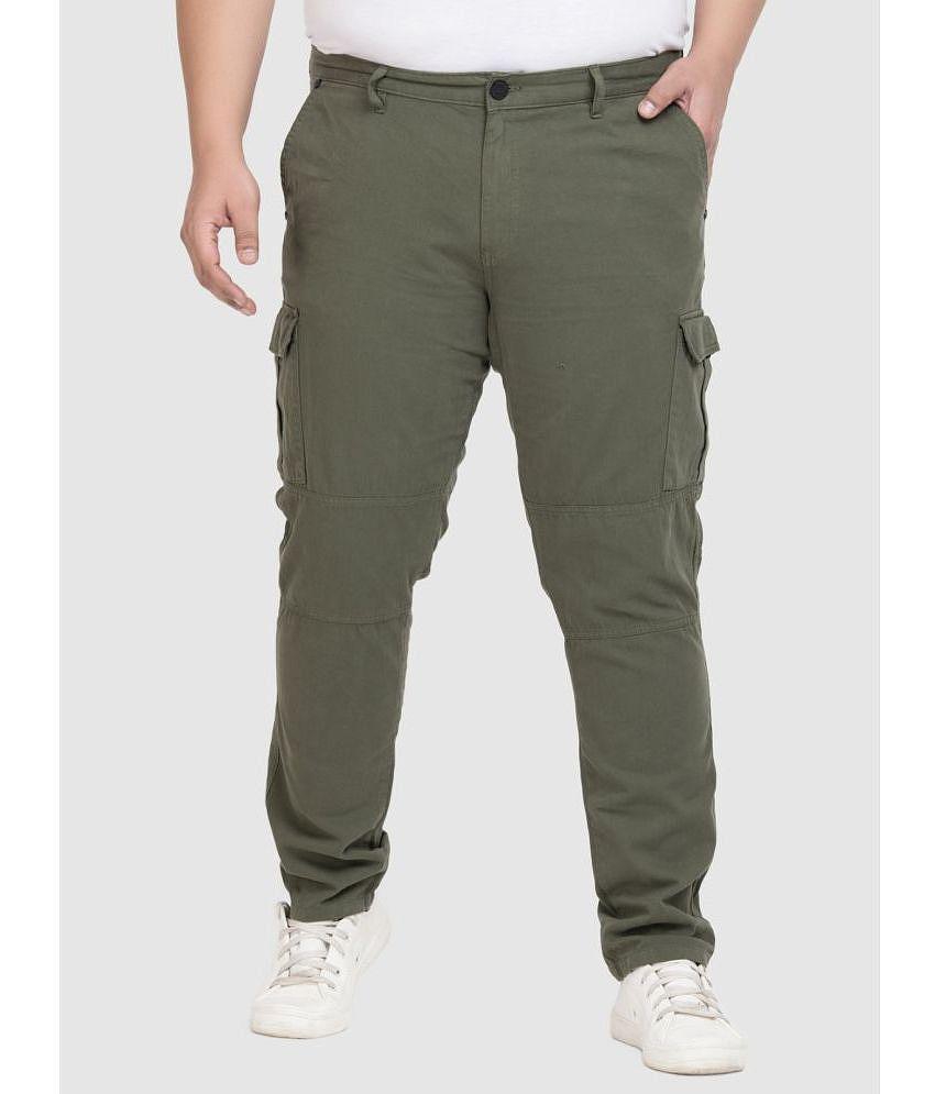 IVOC Regular Flat Men''s Cargos - Olive ( Pack of 1 ) - None