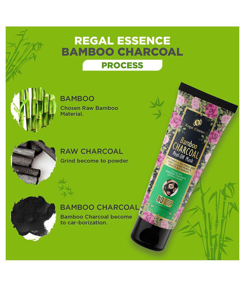 Regal Essence Bamboo Activated Charcoal Peel Off Mask, Deep Cleansing Mask, Deep Pore Cleanse for Acne -100ml (pack of 1)