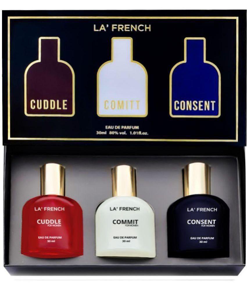 LA FRENCH - Gift Set Cuddle Commit & Consent Perfumes Eau De Parfum (EDP) For Women 90 ( Pack of 1 )