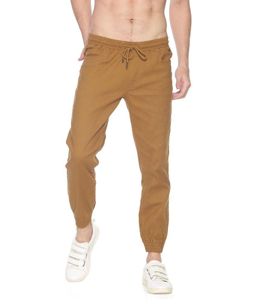 IVOC Mustard Slim Joggers ( Pack of 1 ) - None