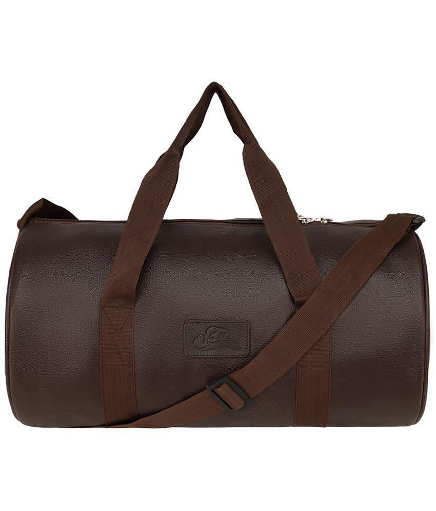 Luxurious Men Leather World - Brown PU Duffle Bag - M 2025 at ShopCircuit | ONDC