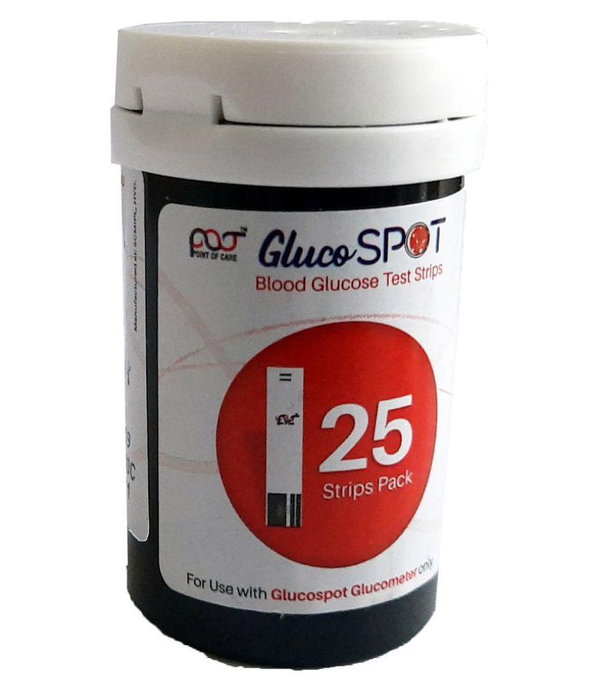 POINT OF CARE 25 TEST STRIPS GLUCO SPOT (PGS-10) SEPT 2021