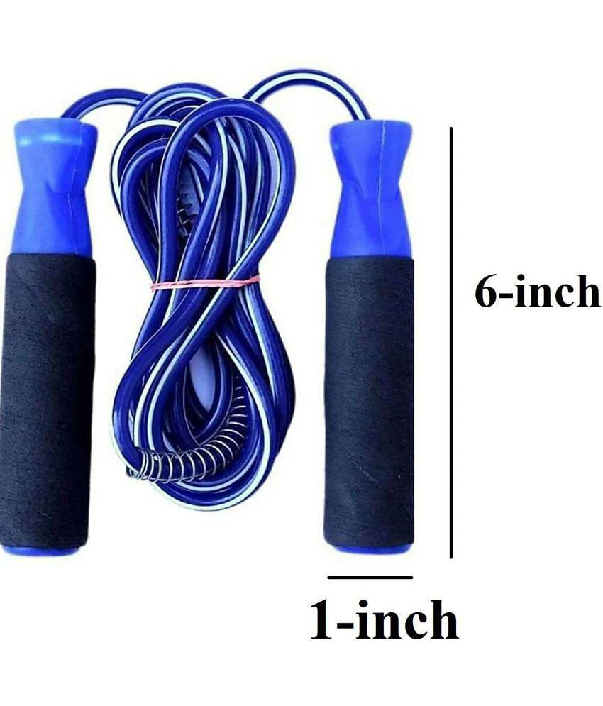 Foam handle Gym Fitness Skipping Rope with Ball Bearing - Blue