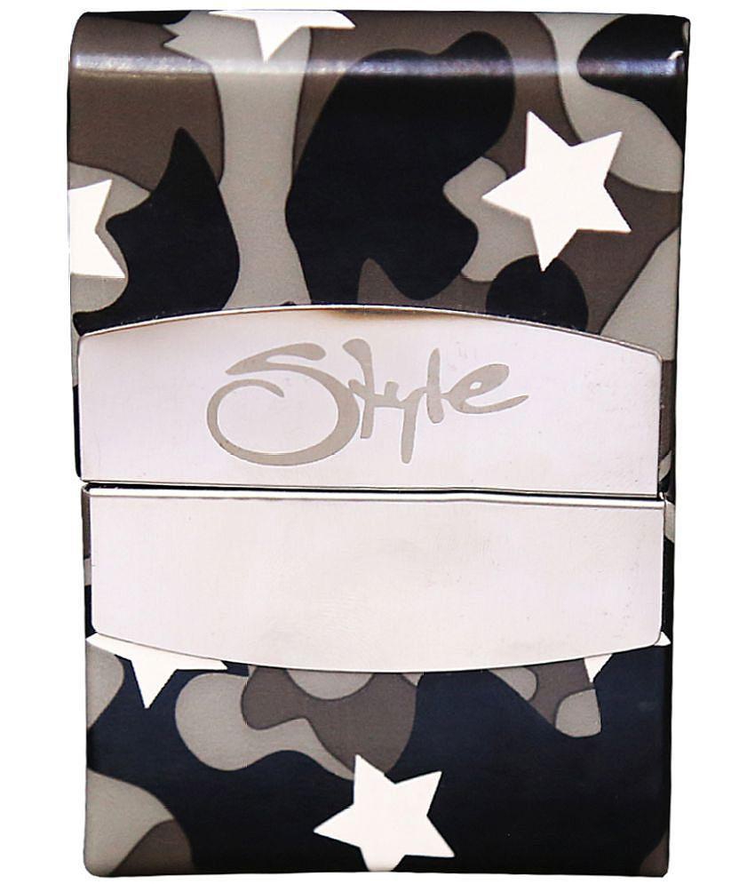 Trendy Men Style 98 Black Steel RFID Protected Card Holder For Men & Women - Black 2025 at ShopC