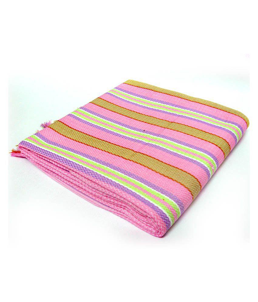 Sathiyas - Multicolor Cotton Striped Bath Towel (Pack of 1)