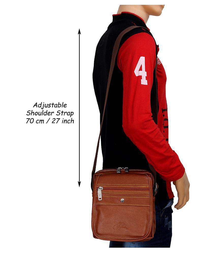 Premium Men Leather World - Brown Solid Messenger Bag - Brown 2025 at ShopCircuit | ONDC