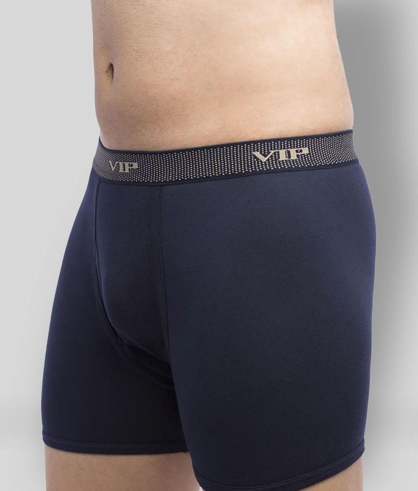 VIP - Blue Cotton Men's Trunks ( Pack of 4 ) - 85