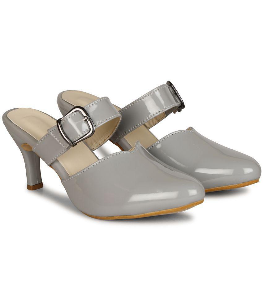 Ishransh - Gray Women's Mules Heels - None