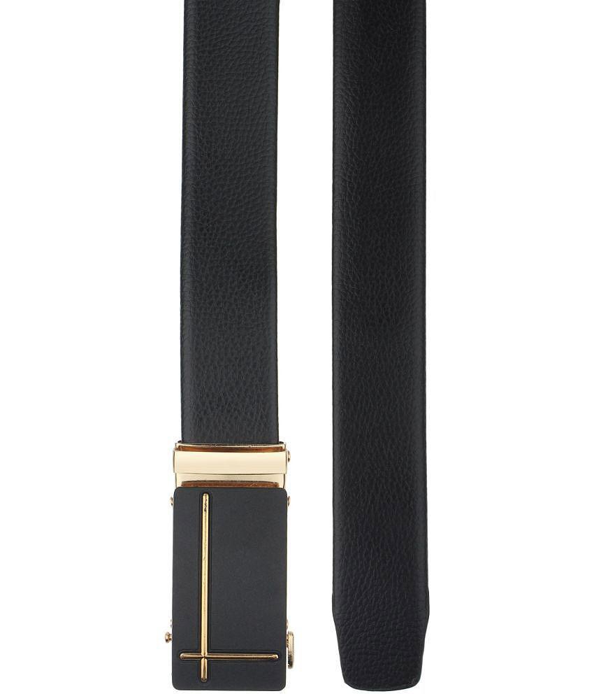 New Men Zacharias - Black Leather Men's Casual Belt ( Pack of 1 ) - None 2025 at ShopCircuit | O